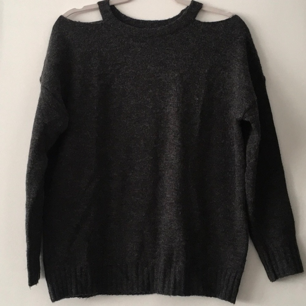 Forever 21 peep shoulder wool sweater size small.